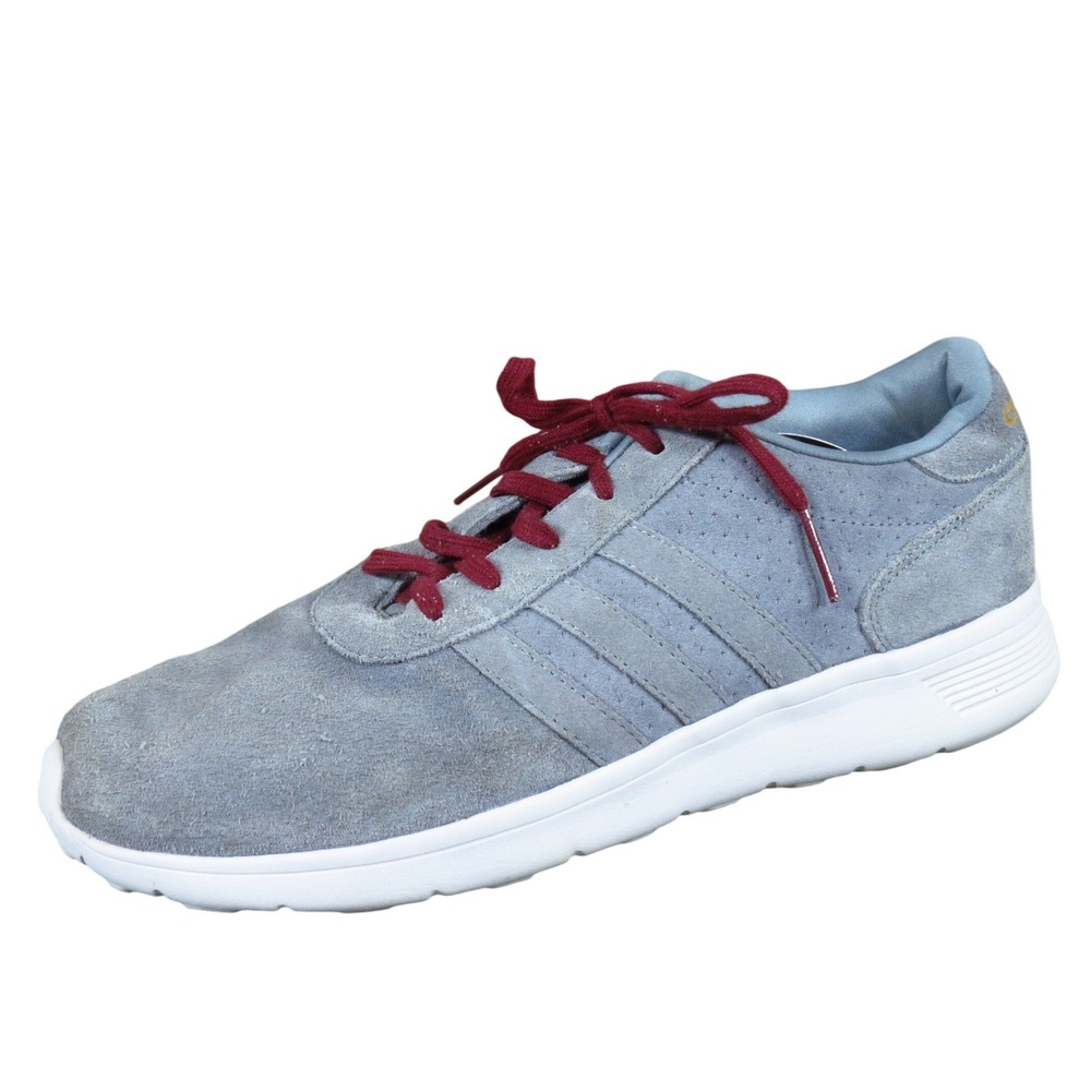 Adidas NEO Lite Racer Men Athletic Shoe Size‎ 9.5 Casual Walking Gray Suede